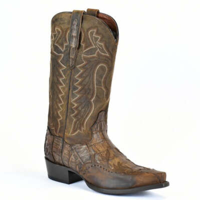 DAN POST MEN S BROWN CAIMAN LEATHER COWBOY BOOT