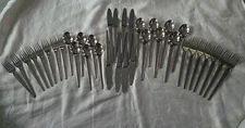 Retroneu  Stainless 36 Piece Lot Flatware Korea