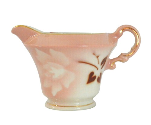 Syracuse China Creamer Pitcher Madame Butterfly Peach Shadow Rose - Picture 4 of 8