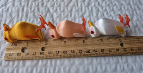 Pulcini Vintage KCI Multicolore Raso e Plastica 13 Pezzi Decorazione Pasqua, Artigianato - Foto 6 di 8