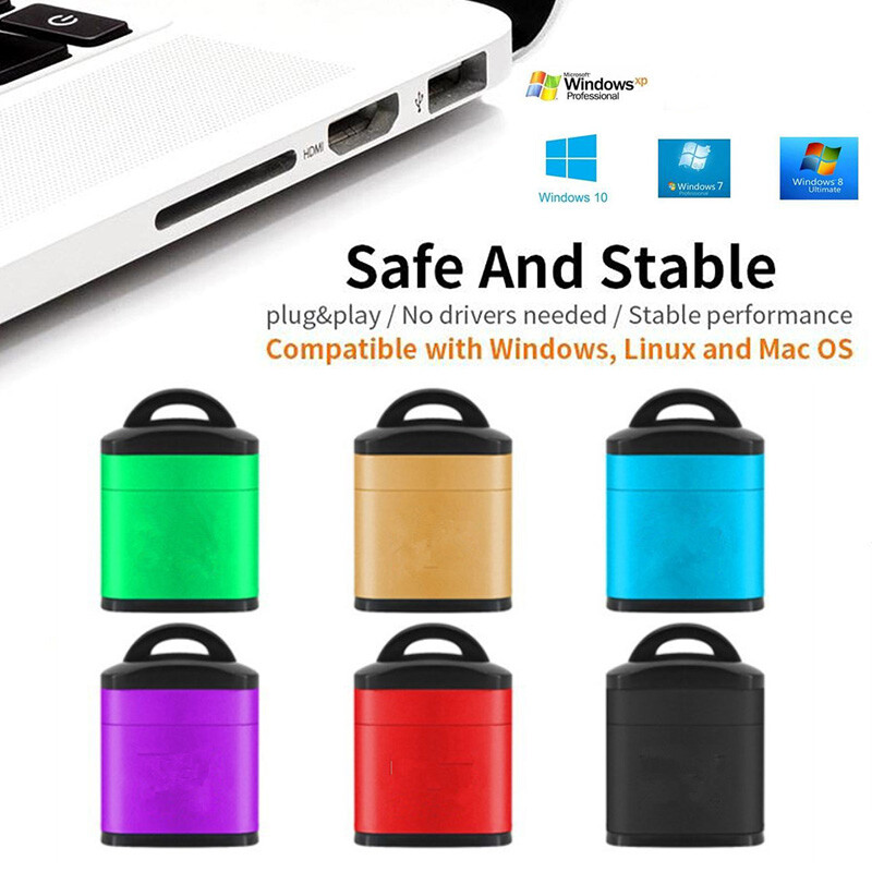 Card Reader Adapter High Speed Memory Card Reader USB Reader Aluminum Random