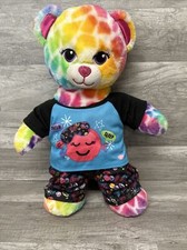 Build-A-Bear Workshop Teddy Bear Plush Rainbow Tie-Dye Giraffe Print 16" Sleep