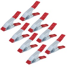 7" 4" 2" Size Strong Metal Spring Clamps Clips Holder Large Tarpaulin,Silver/Red
