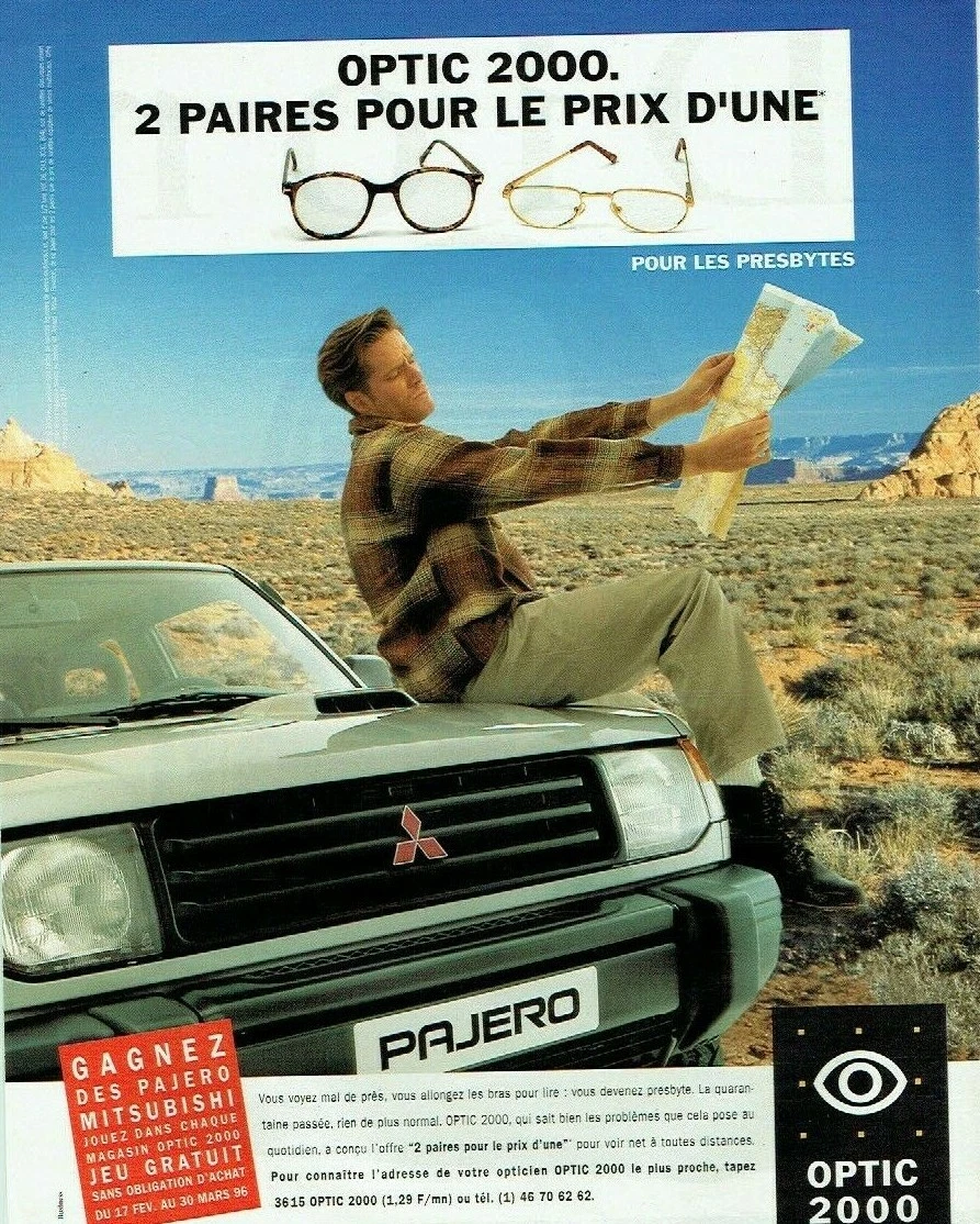 publicit Advertising 0421 1994 opticiens Optic 2000 jeu concours