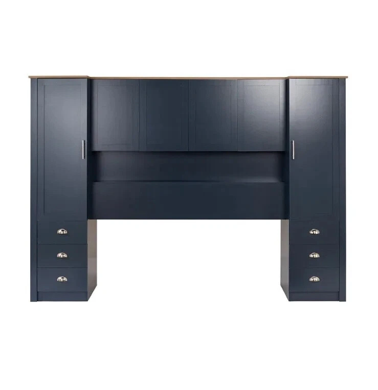 Black overbed storage sale unit