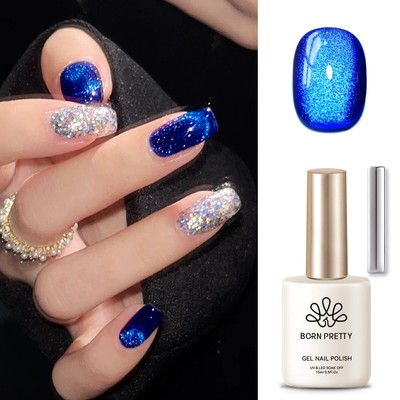 BORN PRETTY 15ml Glanz Blau Erz Katze Magnetische Gel Soak Off UV Gel Nagel DIY