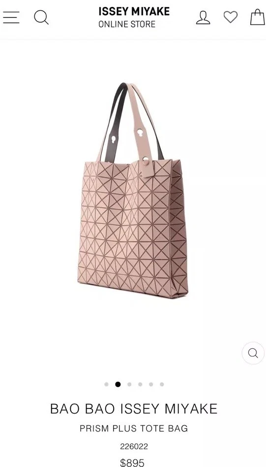 Bolso de Mano Bao Bao Issey Miyake Prism Plus Nuevo con Etiquetas Color: Rosa Beige NUEVA COLECCIÓN Foto 2 de 4