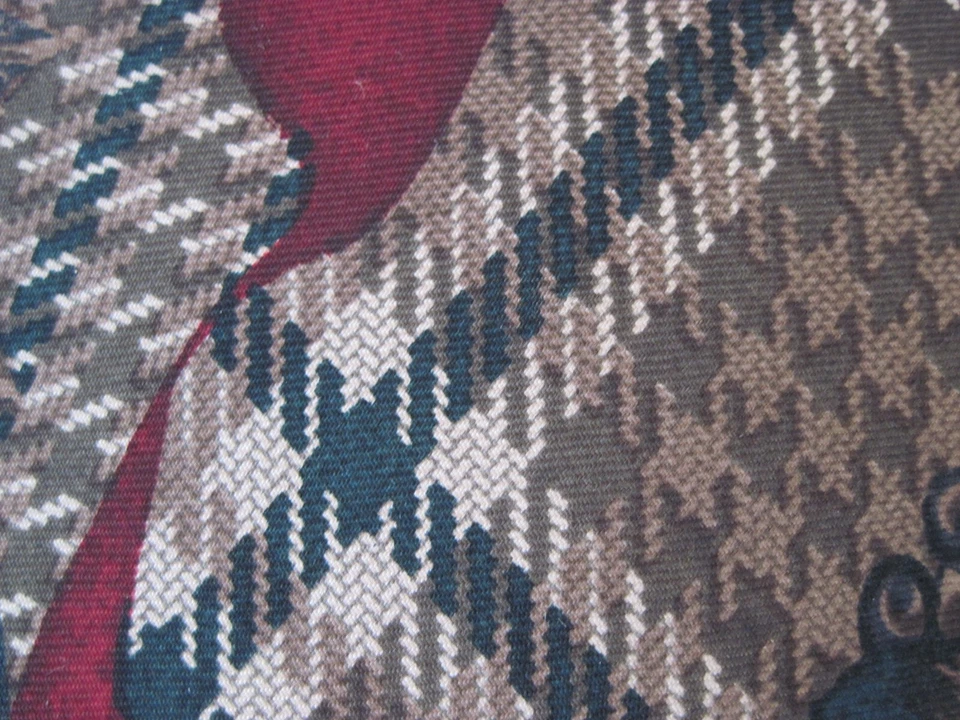 Corbata ALEXANDER LLOYD BOSTON Roja Marrón Negra EXTRA LARGA Flores EE. UU. C43 Foto 2 de 4