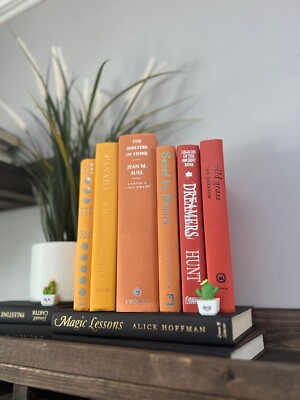 Stack of 6  colorful books for Decoration | Book Decor| Decorative Book set.