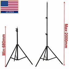 US Adjustable 200cm Aluminum Light Stand for Studio Photo Video Flash Lighting