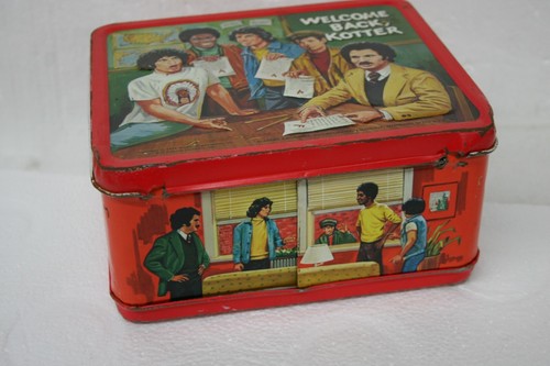 VINTAGE METAL LUNCH BOX 1977 WELCOME BACK, KOTTER WITH THERMOS - Picture 5 of 12