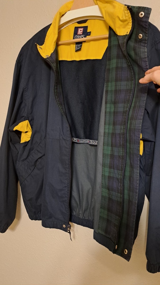 Chaps Ralph Lauren Vintage 90s Jacket Navy Yellow Colorblock Chaps Ralph Lauren Vintage 90s Jacket Navy Yellow Colorblock