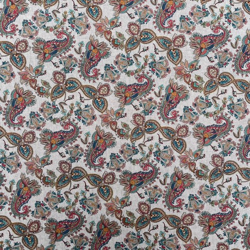 Tela de tapicería cortina de aspecto lino rico en algodón para animales y flores - Imagen 32 de 55