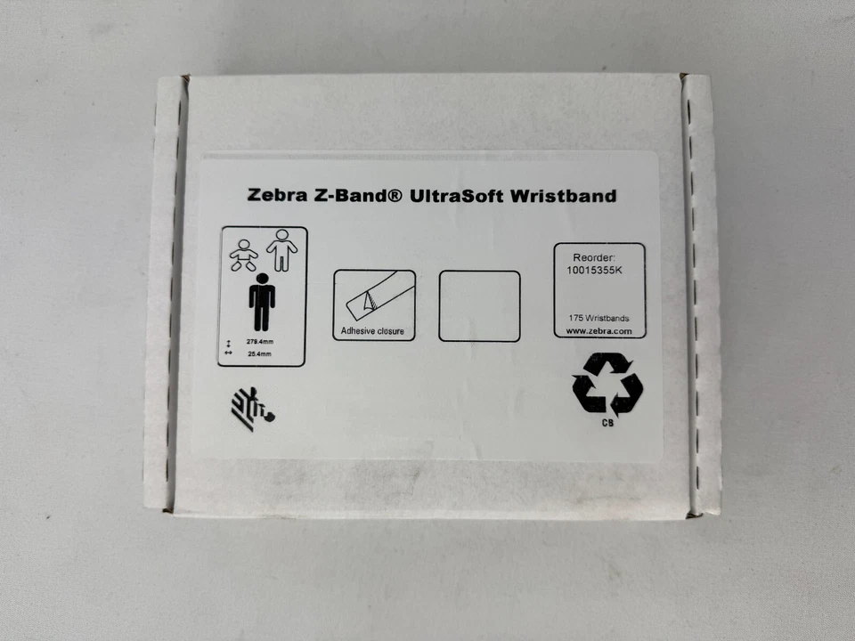1 Roll Zebra Z-Band Direct Wristbands 10006995K, Cartridge, Adult Size, White - Image 3 of 4