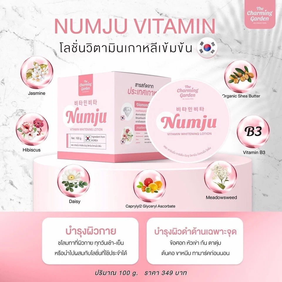 6X Numju Vitamin Whitening Lotion Stretch Marks Black Armpits Radiance Smooth - Image 3 of 4