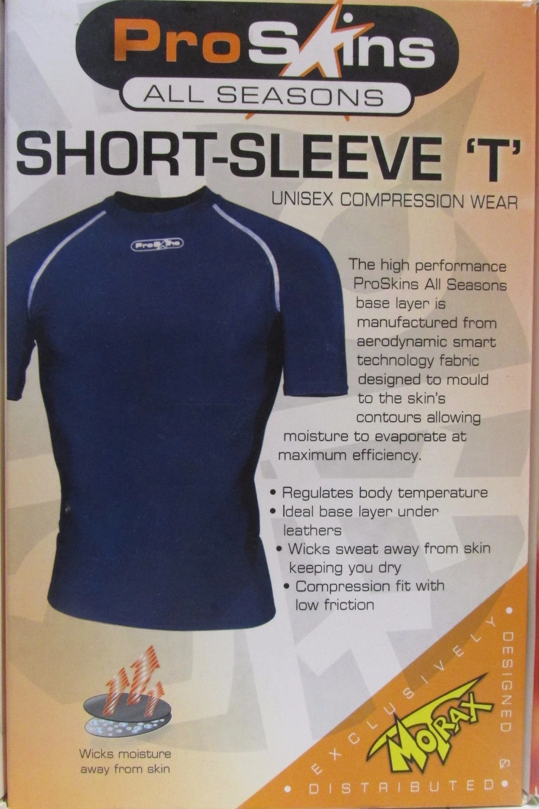 Pro Skins All Seasons Base Layer Wicking Motorcycle Short Sleeve Top PR006S S