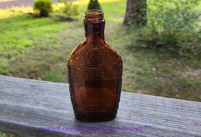 Vtg CARSTAIRS 1788 WHISKEY Embossed AMBER 1 Pint Liquor Bottle ARMSTRONG 1957
