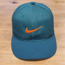 Vintage Nike Snapback Hat Green Orange Swoosh...