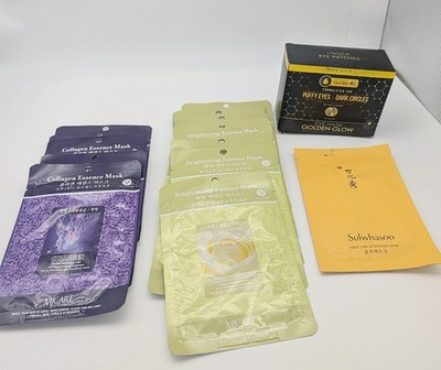 Face Masks Pads Collagen Nourishing Puffiness Dark Circles 35pc Mixed Lot