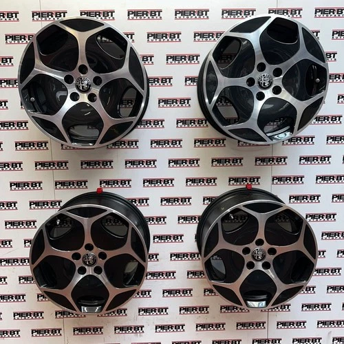 4 Genuine Alfa Romeo Stelvio 17 Alloy Wheels + TPMS 50567105 8J Et34