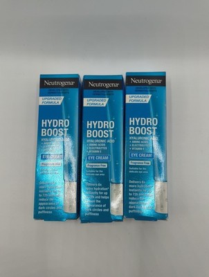 (3 Pack) NEUTROGENA Hydro Boost Awakening Eye Cream 0.5oz / 15ml HYALURONIC ACID