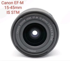 Canon EF-M 15-45mm IS STM Lens Excellent Condition Autofocus Zoom Black