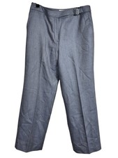 VTG Talbots Petites Blue Herringbone Lined Dress Pants-Italian Fabric-Size 10