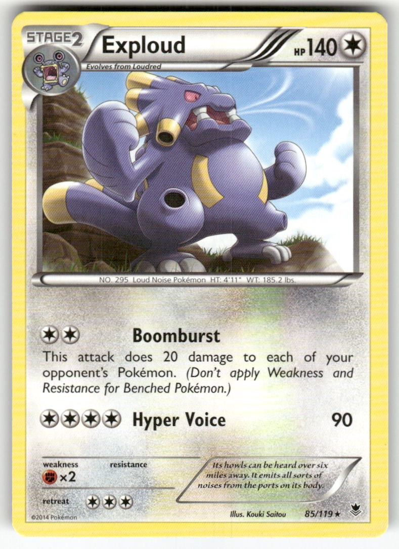 Exploud 85/119 Rare Phantom Forces Pokemon Near Mint