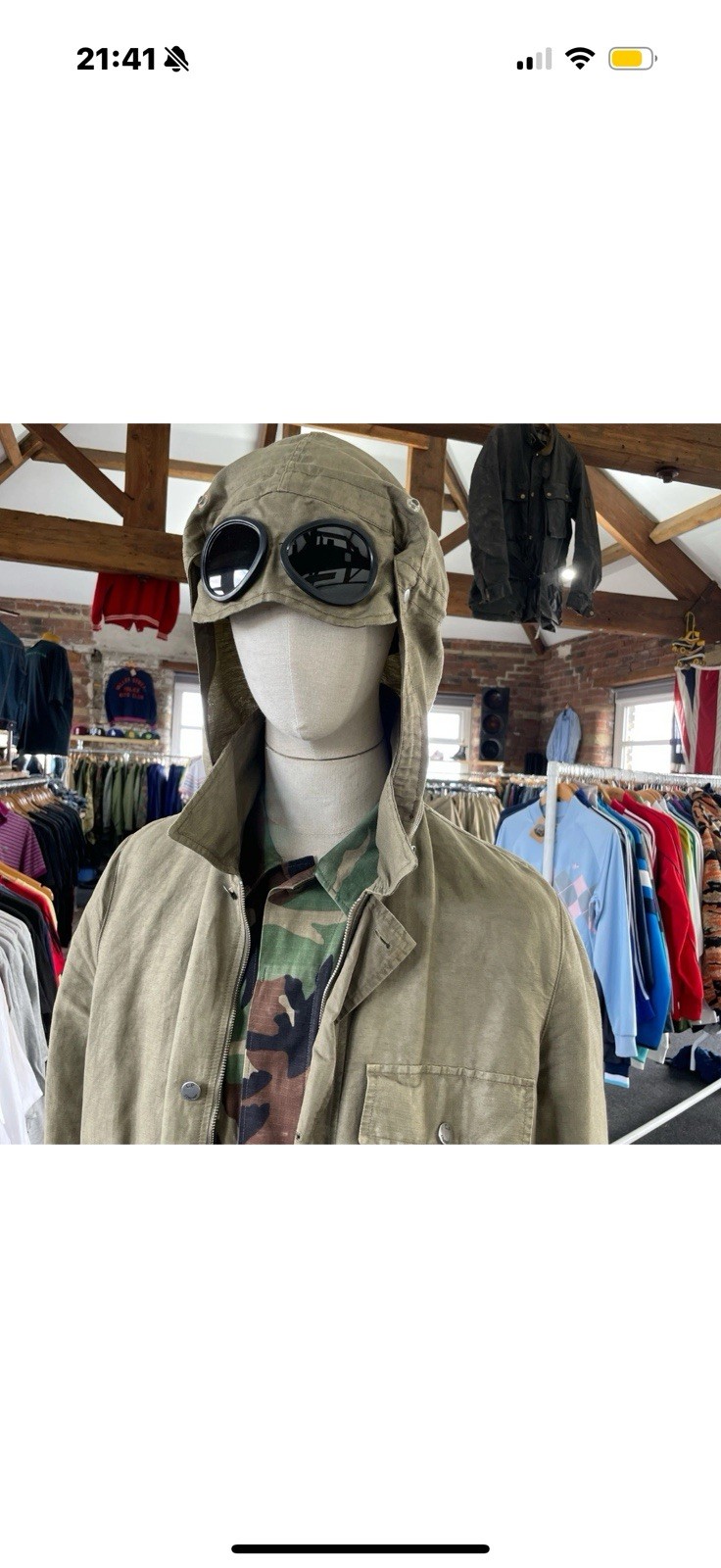 2005 C.P Company Lino Flax Mille miglia Goggle Jacket Size 50 Large image 4