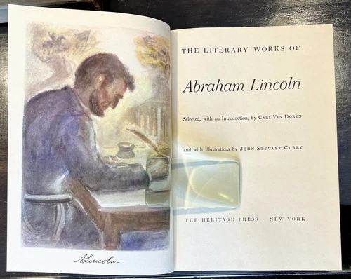 CIVIL WAR LITERARY WORKS PRESIDENT ABRAHAM LINCOLN ILLUSTRATED LETTERS BOOK 1942
