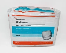 Sure Care Plus Protective Disposable Pull On Underwear LARGE - FREE SHIPPING