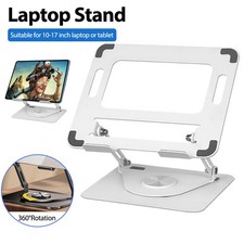 Laptop Stand for Desk Adjustable Height Computer Holder  360  Rotating Base 17"