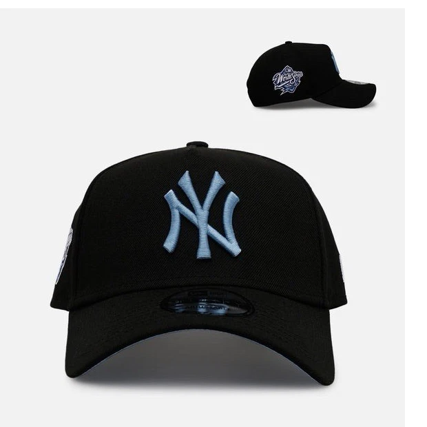 NEW YORK YANKEES 'BLACK AND SKY BLUE' 9FORTY A-FRAME SNAPBACK Black Cap