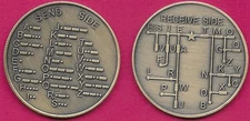 USA MEDAL MORSE CODE DECODER CHART COMMEMORATIVE ISSUE