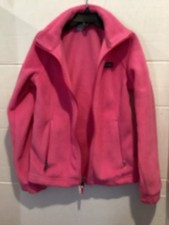 Girls Pink Columbia Fleece Zip Up Jacket Size Small 7/8 