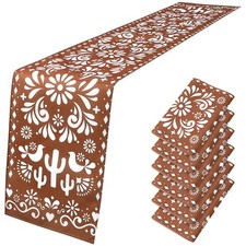 6 Pcs Mexican Talavera Cielito Lindo Table Runner 71 x 13'' Linen Baby Shower...