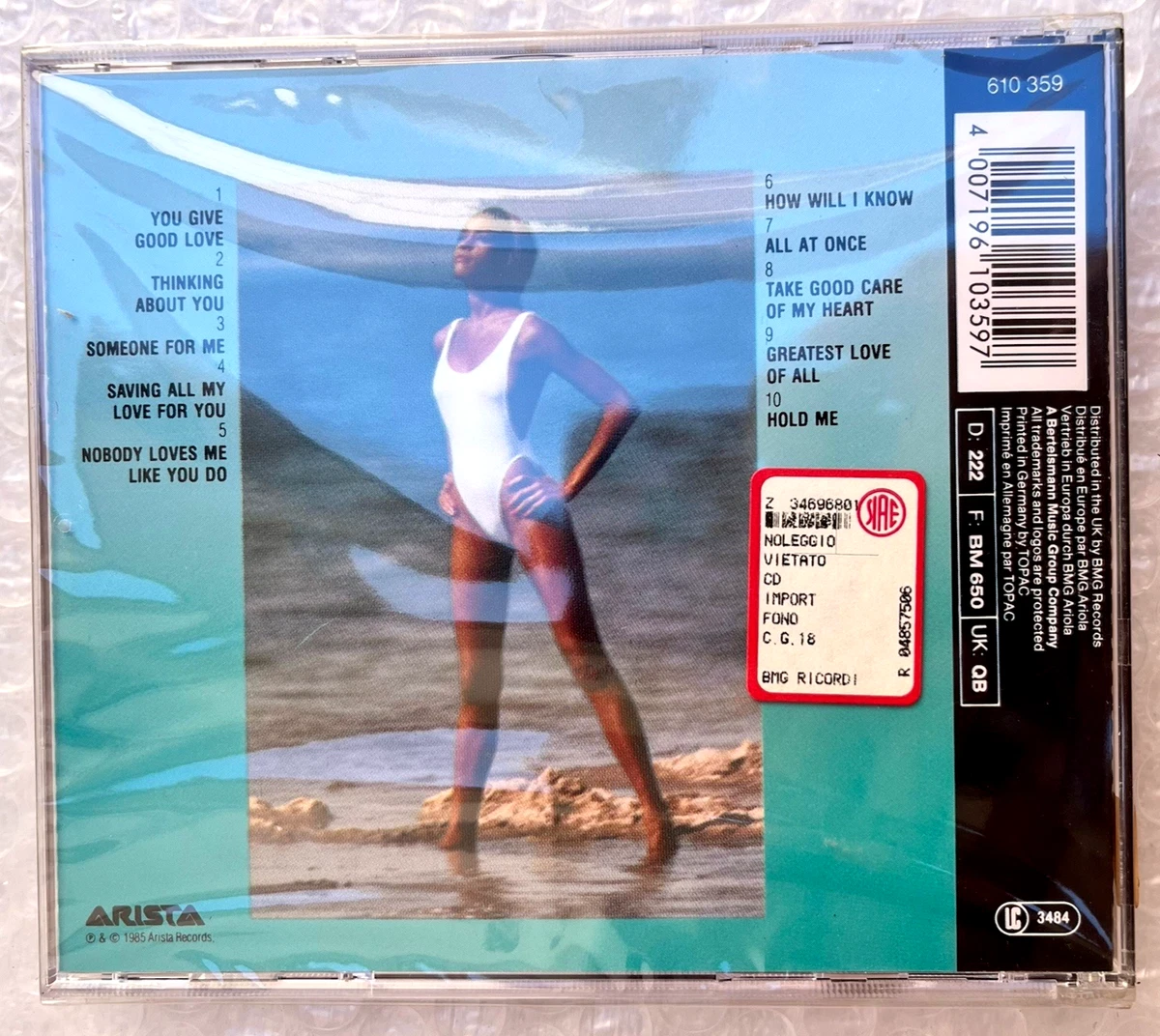 Whitney Houston Whitney Houston CD 1985 Arista Nuovo Sigillato