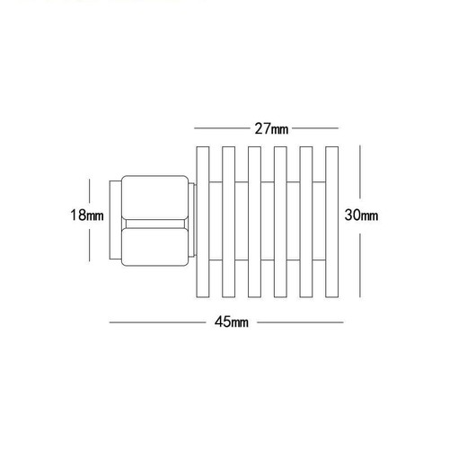 Carga ficticia tipo N OEM 5W - carga coaxial macho 3 GHz 4 GHz 6 GHz 50 ohmios carga coaxial RF - Imagen 3 de 5