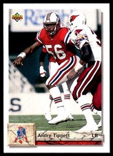 Andre Tippett 1992 Upper Deck #132 Patriots NFL READ FREE SHIPPING AutographDen