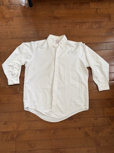 Vintage Brooks Brothers Makers White Dress Shirt – 16 1/2 - 3 (Cotton Button-Up)