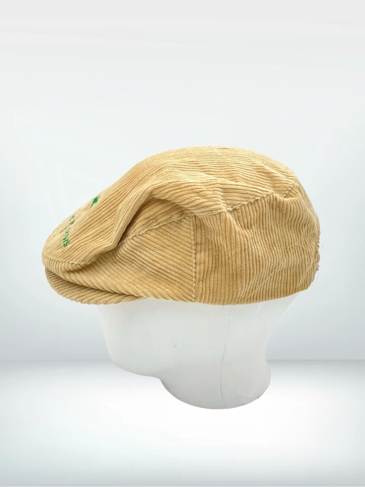 Gorra plana vintage Portland Meadows pana beige carreras de caballos Foto 3 de 4