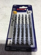 BOSCH T144D T-SHANK JIG SAW BLADES 1 PACK OF 5 BRAND NEW BLADES WOOD CUTTING.
