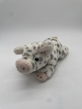 Aurora World Plush Pig 10" Grey Spotted Piglet Stuffed Animal Floppy