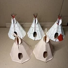 Vintage Marx Fort Apache Stockade  Indian Teepees Lot Of 5 Please Read