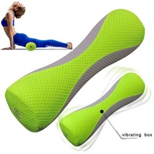 YOGA ROLLER ELECTRIC VIBRATING MASSAGER MUSCLE RELIEF PILATES FITNESS PU FOAM 