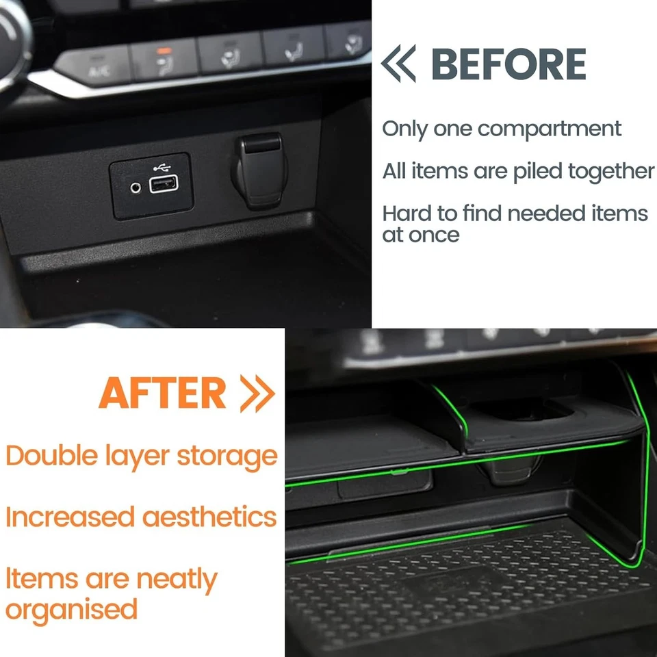 Center Console Organizer Tray Compatible With Nissan Sentra 2020-25 Accessories Foto 4 de 4