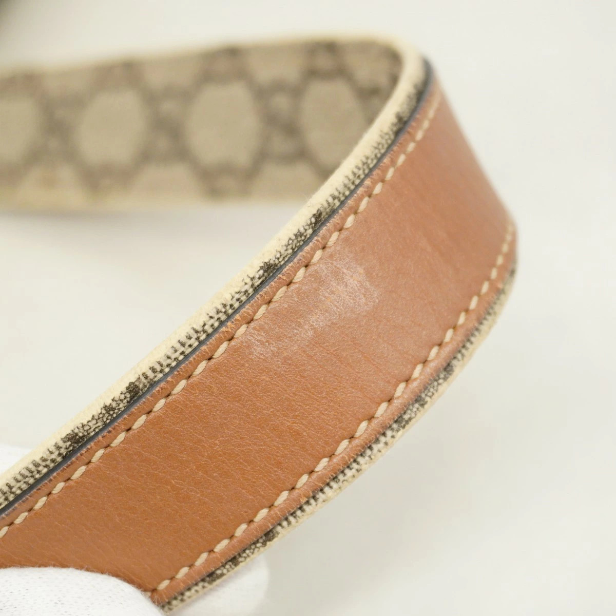 Gucci GG Supreme Sherry Leather Tote Bag Brown Champagne Gold thumbnail 15