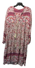 R. Vivimos dress large pink floral long sleeve cottagecore long