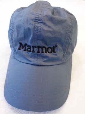 Marmot Performance Hat Cap Running Hiking Baseball Blue Adjustable Strap Nylon