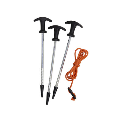 Gazelle Tents 12-Pack All-Terrain Stakes 12 Serated Tip Stakes 4 Guy-Lines